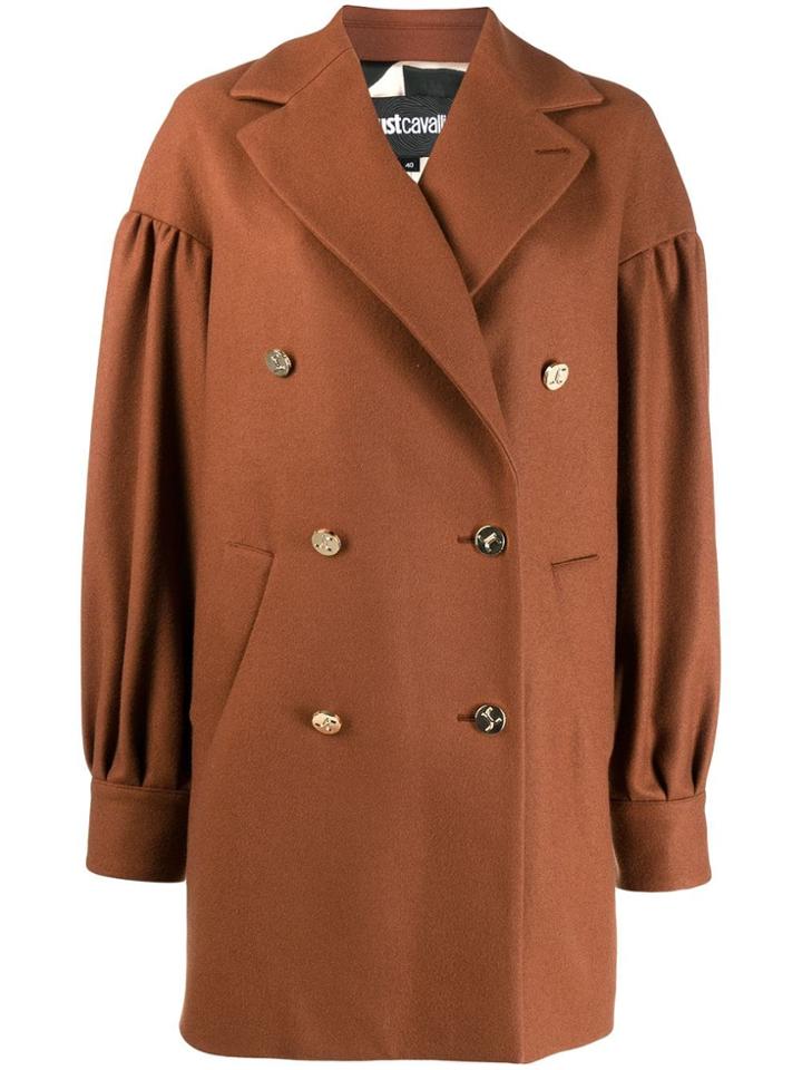 Just Cavalli Double-breasted Coat - Neutrals