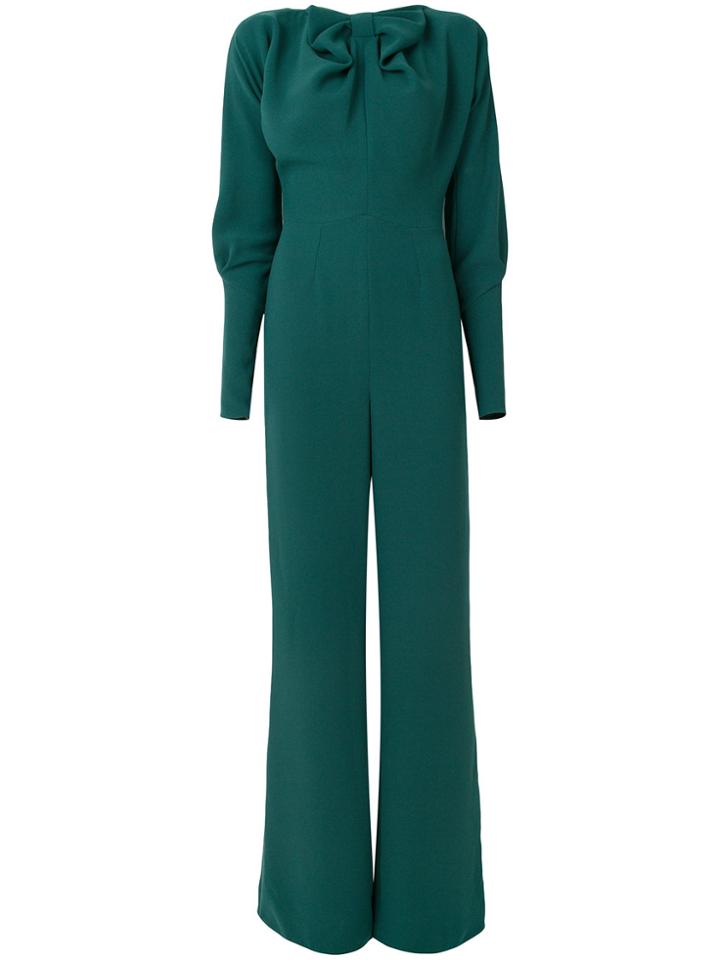 Rhea Costa Bow Detail Jumpsuit - Green