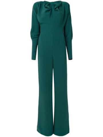 Rhea Costa Bow Detail Jumpsuit - Green