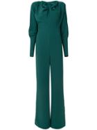Rhea Costa Bow Detail Jumpsuit - Green