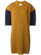 Maison Margiela Colour Block Ribbed Dress - Brown