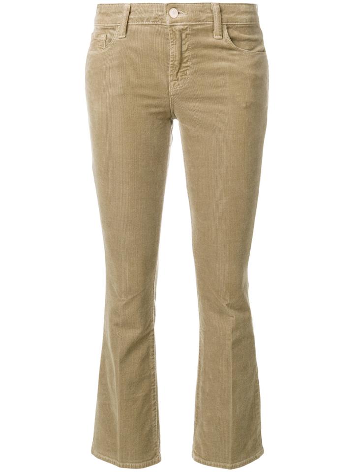 J Brand Cropped Trousers - Nude & Neutrals