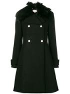 Michael Michael Kors Faux Fur-trim Coat - Black