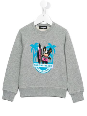 Dsquared2 Kids Ciro Print Sweatshirt, Boy's, Size: 12 Yrs, Grey
