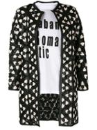 Caban Romantic - Floral Patch Jacket - Women - Leather/polyamide - 48, Black, Leather/polyamide
