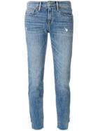 Frame Denim Cropped Fitted Jeans - Blue