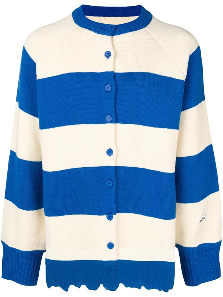 Ader Error Striped Cardigan - White