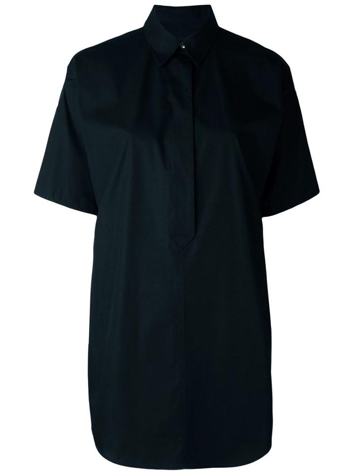 Mm6 Maison Margiela Oversized Shirt, Women's, Size: 42, Black, Cotton