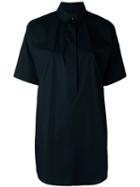 Mm6 Maison Margiela Oversized Shirt, Women's, Size: 42, Black, Cotton