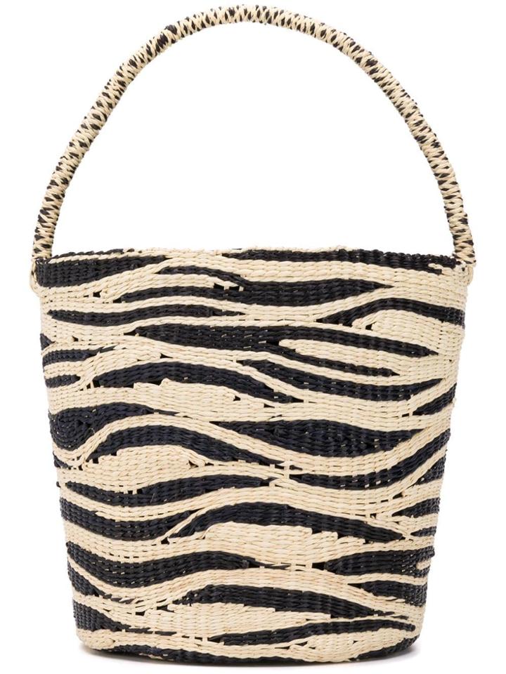 Sensi Studio Zebra Bucket Bag - Black