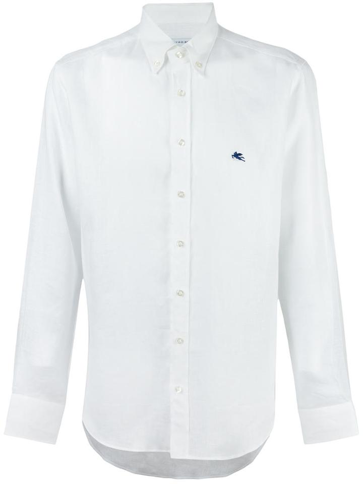 Etro Button-down Shirt, Size: 39, Red, Linen/flax