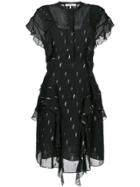 Dorothee Schumacher Metallic Detail Ruffled Shirt Dress - Black