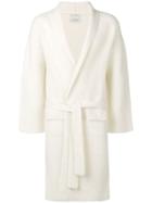 Laneus Belted Midi Coat - White