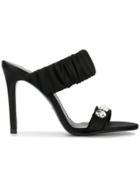 Pedro Garcia Crystal Embellished Sandals - Black