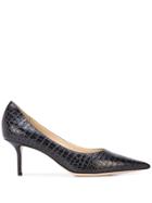 Jimmy Choo Love 65mm Crocodile-effect Pumps - Black