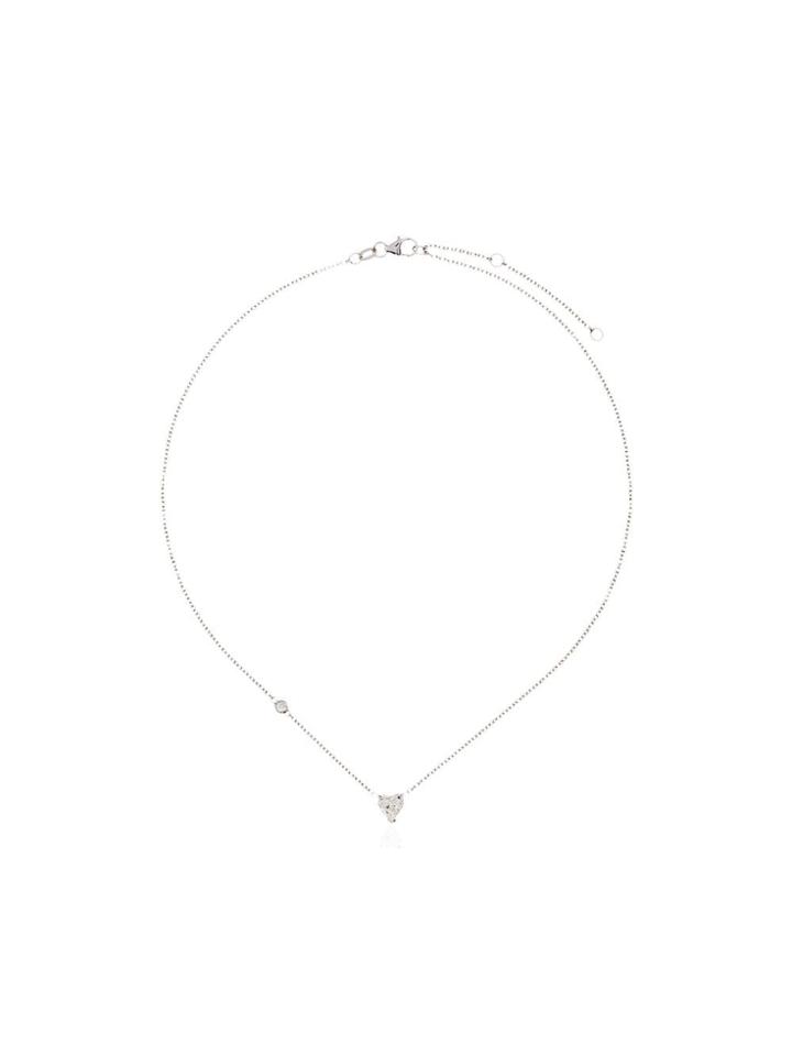 Shay 18kt White Gold And Diamond Heart Diamond Necklace - Metallic