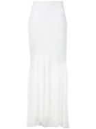 Sonia Rykiel Long Textured Skirt, Women's, Size: Medium, White, Cotton/viscose