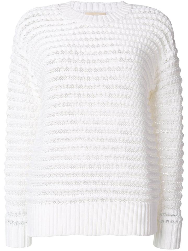 Michael Michael Kors Open Weave Jumper - White