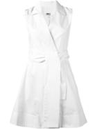 Mm6 Maison Margiela Belted Waistcoat, Women's, Size: 40, White, Cotton