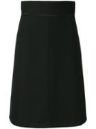 Red Valentino - Piped Trim Skirt - Women - Polyester/spandex/elastane/viscose - 40, Black, Polyester/spandex/elastane/viscose