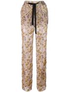 Etro Semi Sheer Trousers, Women's, Size: 40, Grey, Silk/polyamide/viscose