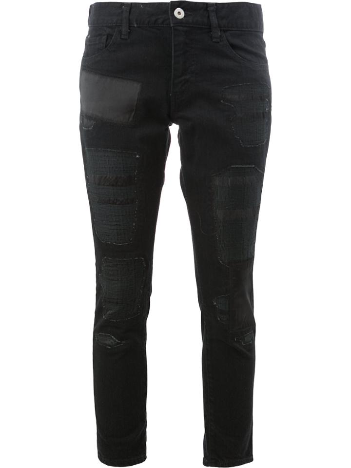 Junya Watanabe Comme Des Garçons Cropped Skinny Jeans - Black