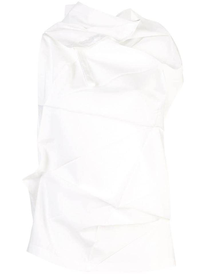 132 5. Issey Miyake Creased Top - White