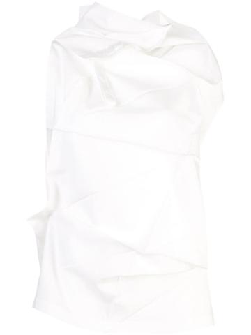 132 5. Issey Miyake Creased Top - White