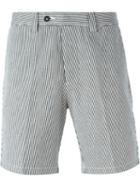 Ami Alexandre Mattiussi Striped Shorts, Men's, Size: Large, Black, Cotton