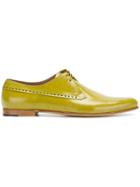 Bottega Veneta Intrecciato Panel Brogues - Green