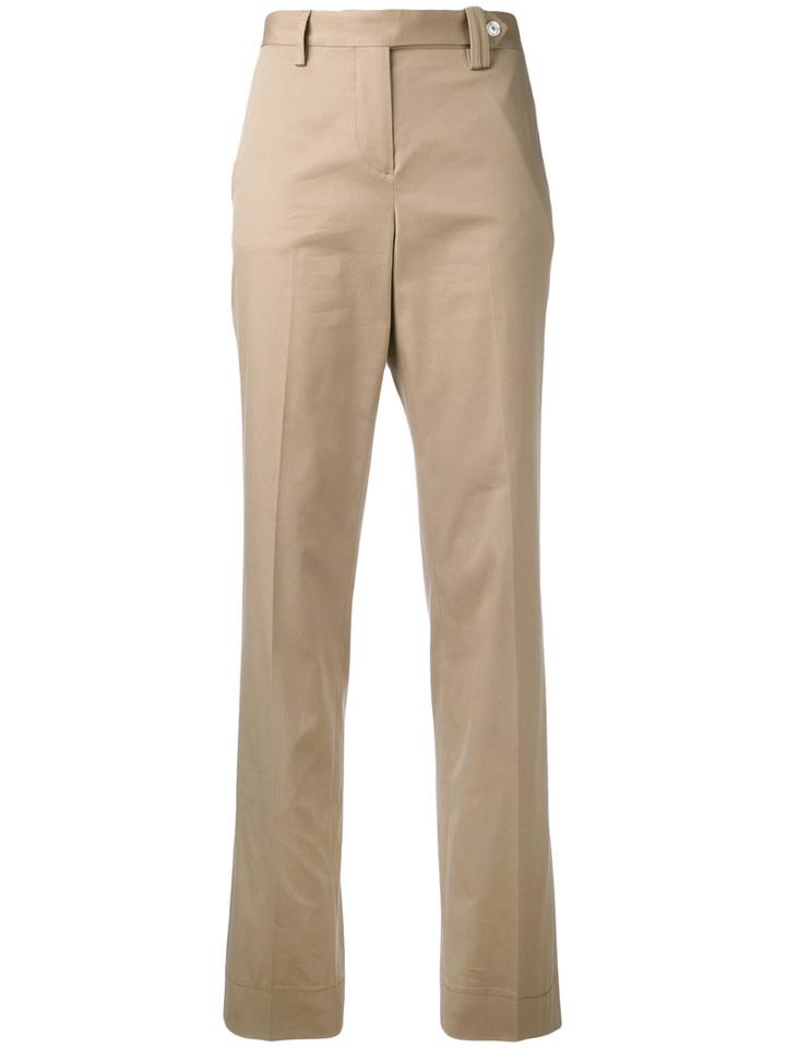 Kiton - Tailored Trousers - Women - Cotton/spandex/elastane - 44, Nude/neutrals, Cotton/spandex/elastane