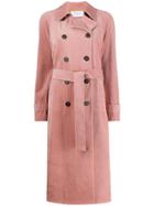Harris Wharf London Double-breasted Corduroy Coat - Pink