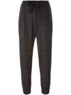 Brunello Cucinelli Tapered Leg Cropped Trousers, Women's, Size: 42, Grey, Silk/spandex/elastane/acetate/polyester Taffeta