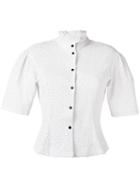 Sonia By Sonia Rykiel - Short Sleeve Poplin Blouse - Women - Cotton - 42, Women's, White, Cotton
