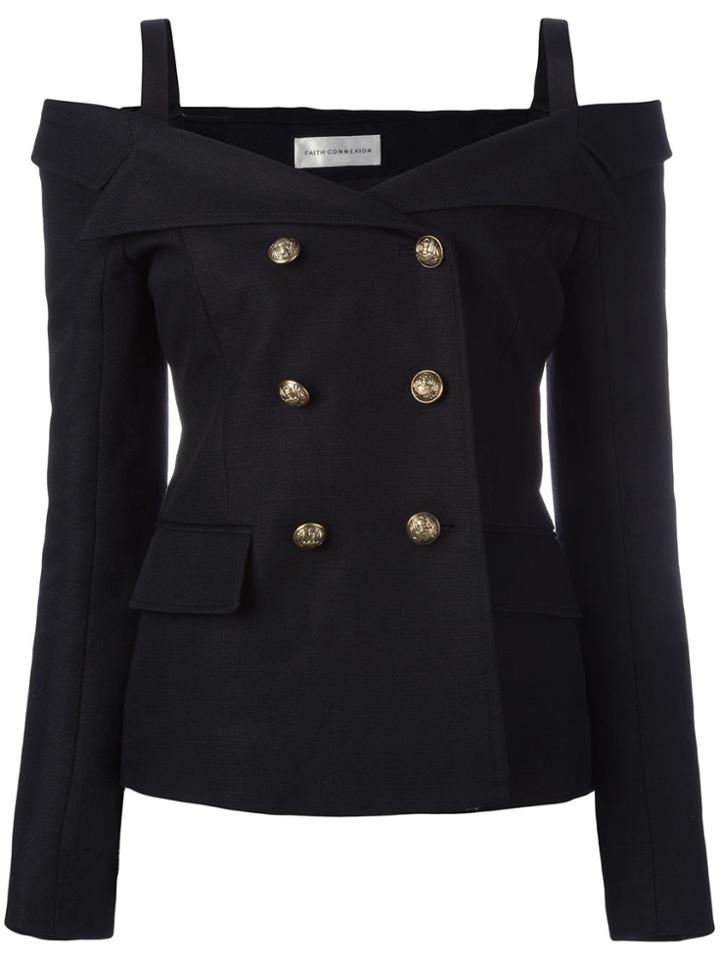 Faith Connexion Double Breasted Blazer - Black