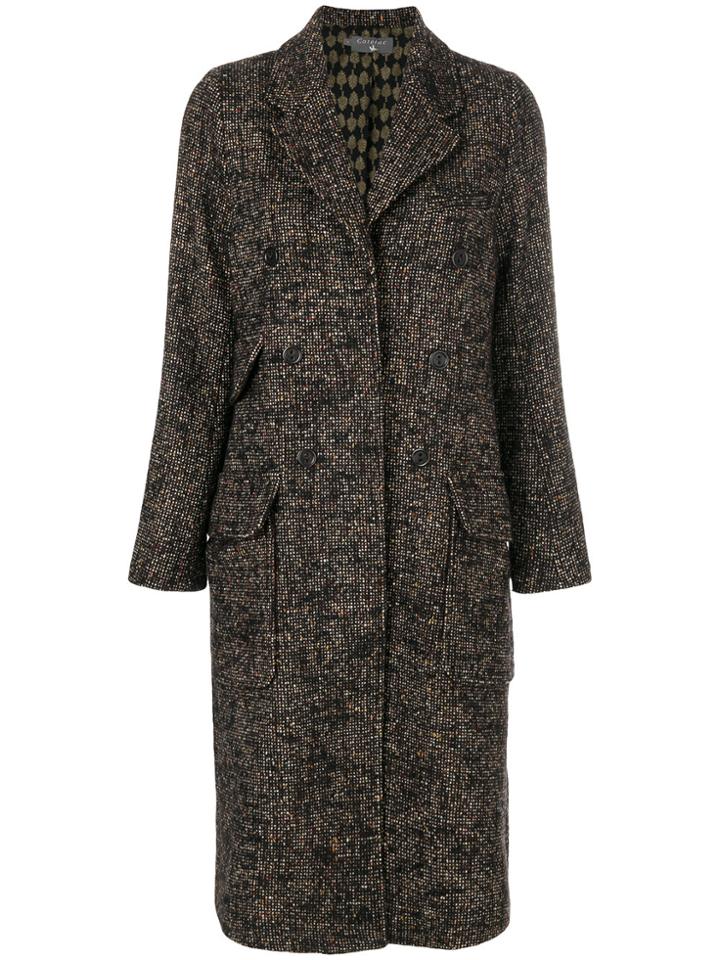 Cotélac Fitted Tailored Coat - Brown