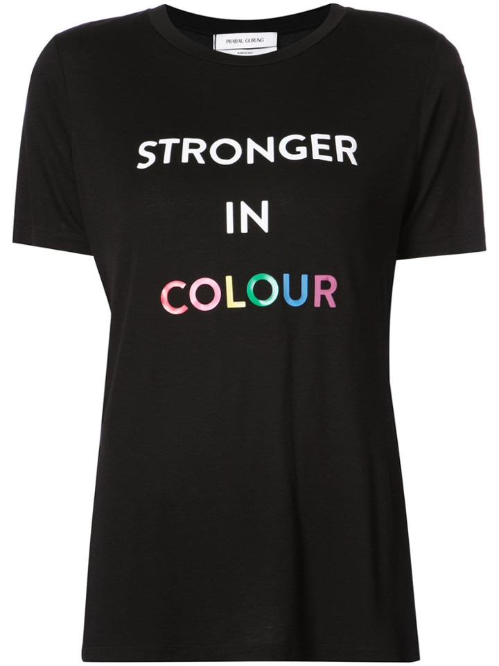 Prabal Gurung Stronger In Colour T-shirt - Black