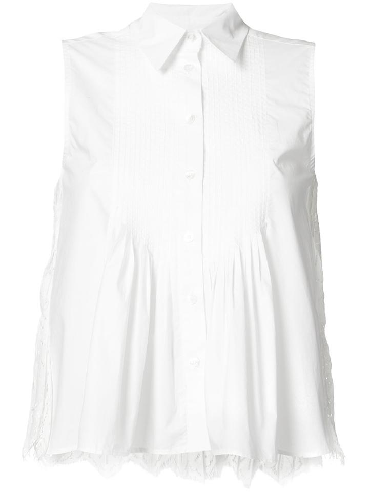 Sea Sleeveless Shirt, Women's, Size: 2, White, Cotton/nylon