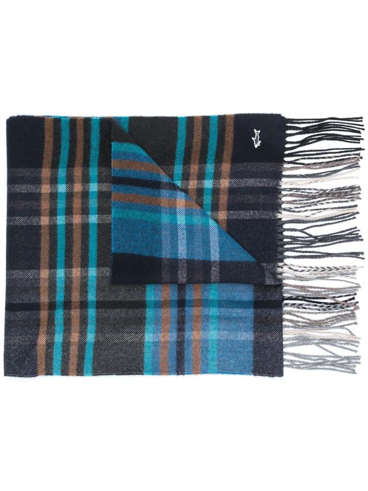 Paul & Shark Tartan Scarf - Black