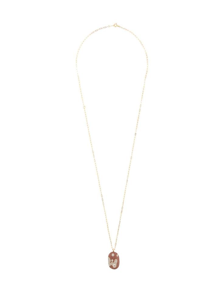 Cvc Stones Blob Necklace - Red