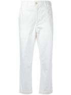 Julien David - Cropped Trousers - Women - Cotton/polyurethane - S, Women's, White, Cotton/polyurethane