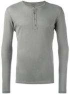 Majestic Filatures Henley Jumper, Men's, Size: Medium, Grey, Cotton/cashmere