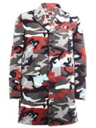 Moncler Gamme Bleu Camouflage Print Coat, Men's, Size: 2, Cotton/cupro