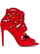 Tabitha Simmons Nina Sandals, Women's, Size: 38, Red, Suede/leather