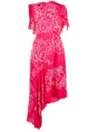 Peter Pilotto Grecian Laurel Leaf Embroidered Dress - Pink
