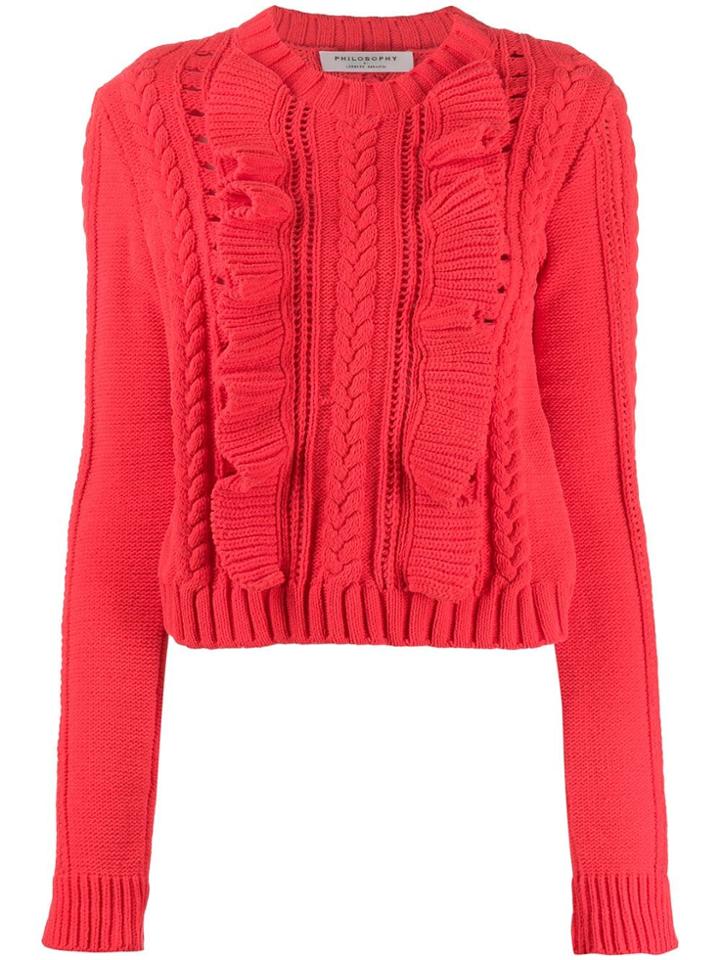 Philosophy Di Lorenzo Serafini Ruffle Trim Jumper - Pink