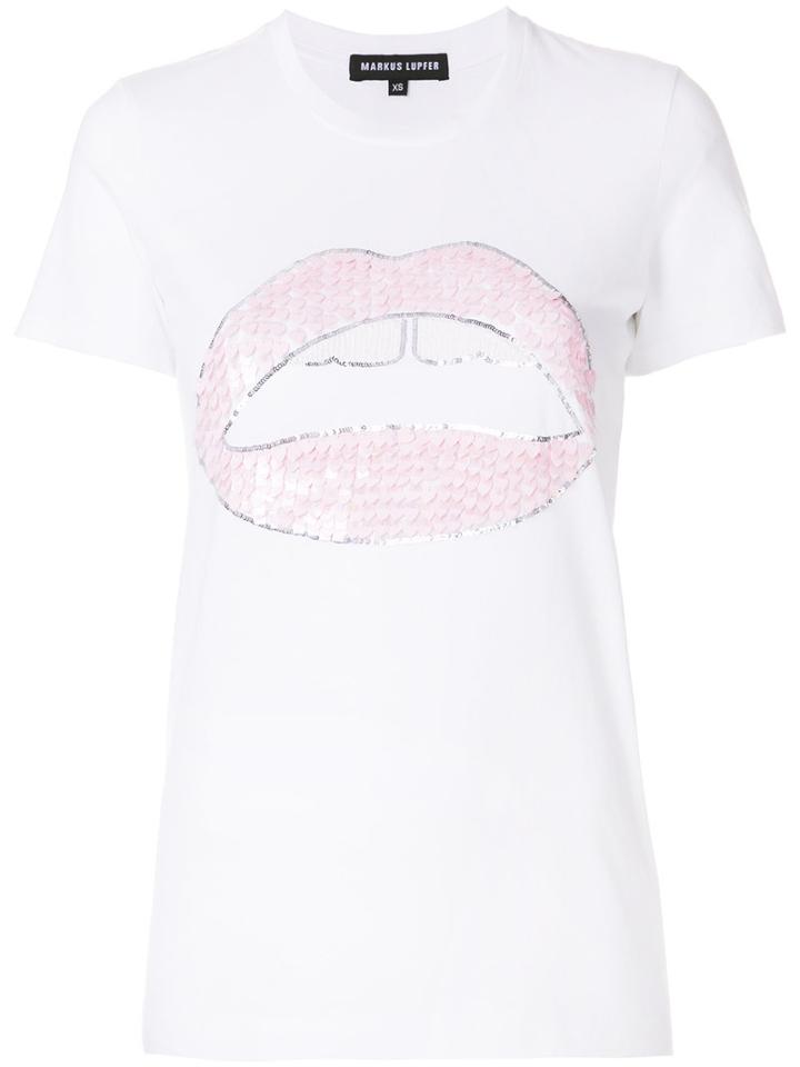Markus Lupfer - Kate Pink Tassel Heart T-shirt - Women - Cotton - M, White, Cotton