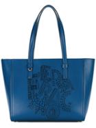 Salvatore Ferragamo - Bonnie Perforated Tote Bag - Women - Calf Leather - One Size, Blue, Calf Leather