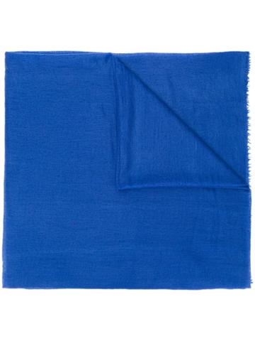 Allude Frayed Scarf - Blue