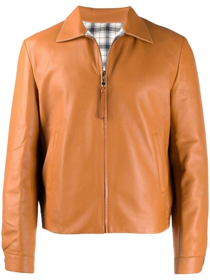 Loewe Reversible Leather Jacket - Brown